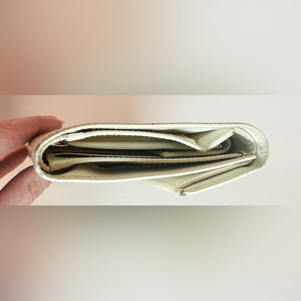 Prada Wallet Spazzolato Bianco Patent Leather Original COA 1997 Vintage Prada - Picture 6 of 16